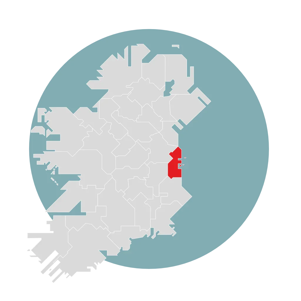 Abstract map of county Dublin