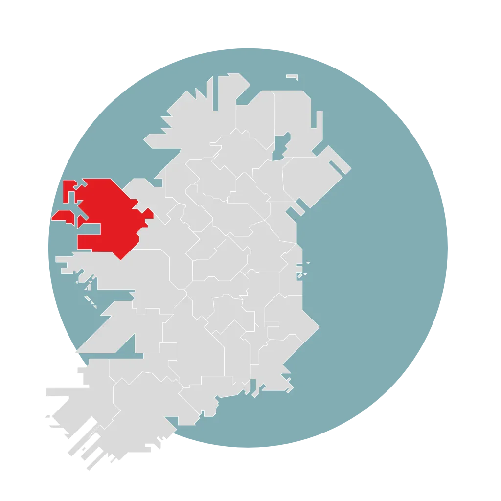Abstract map of county Mayo