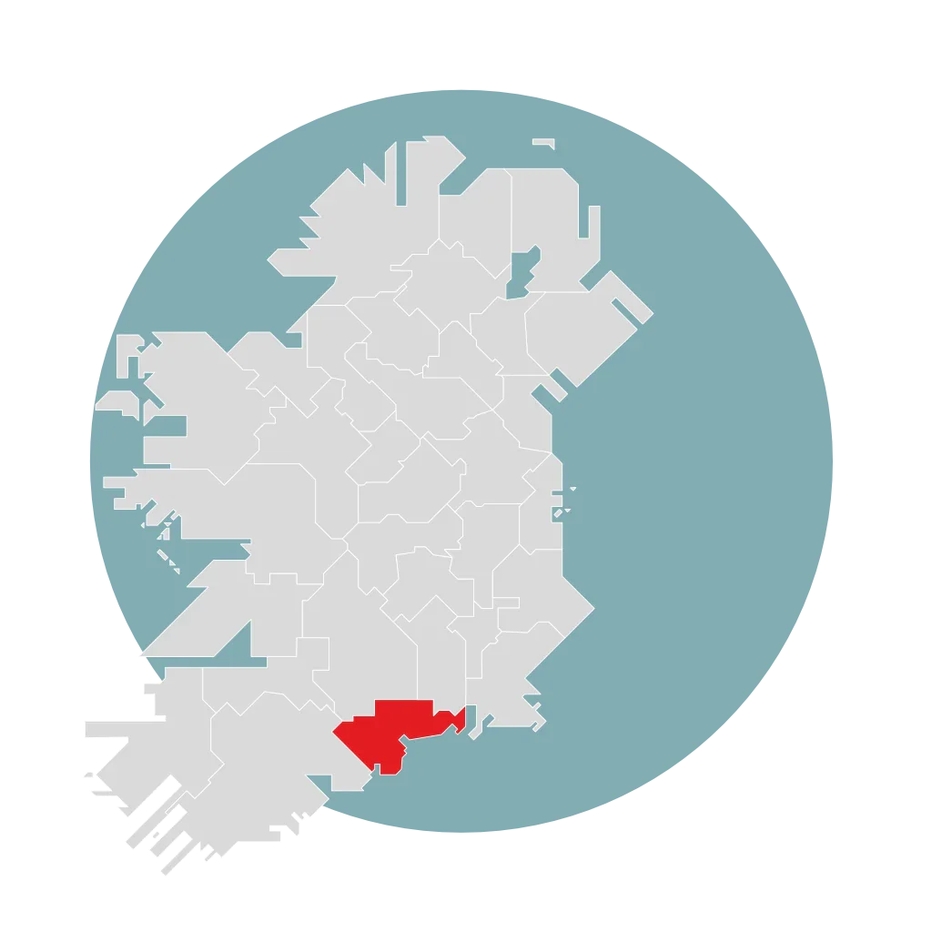 Abstract map of county Waterford