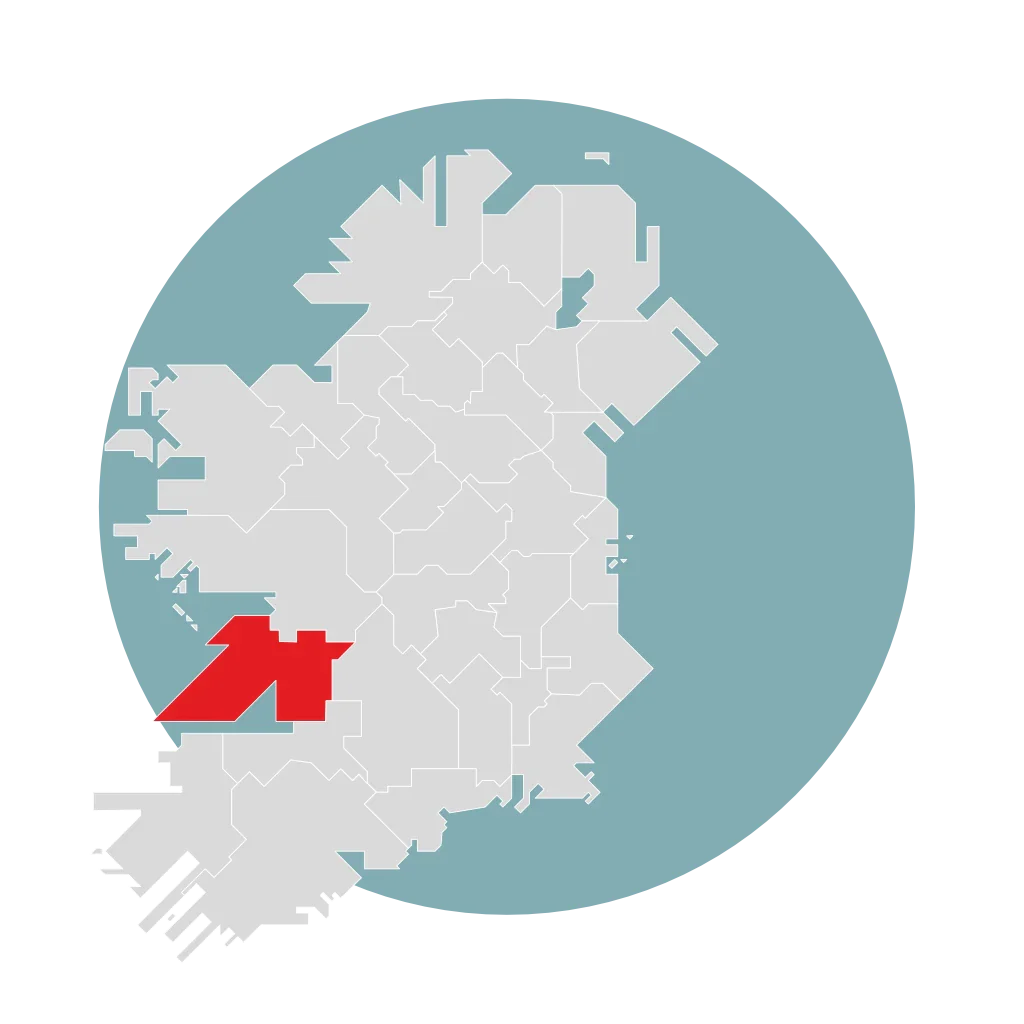 Abstract map of county Clare