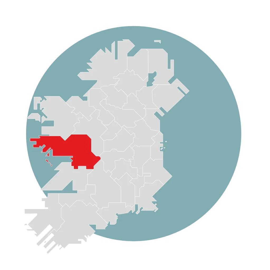Abstract map of county Galway