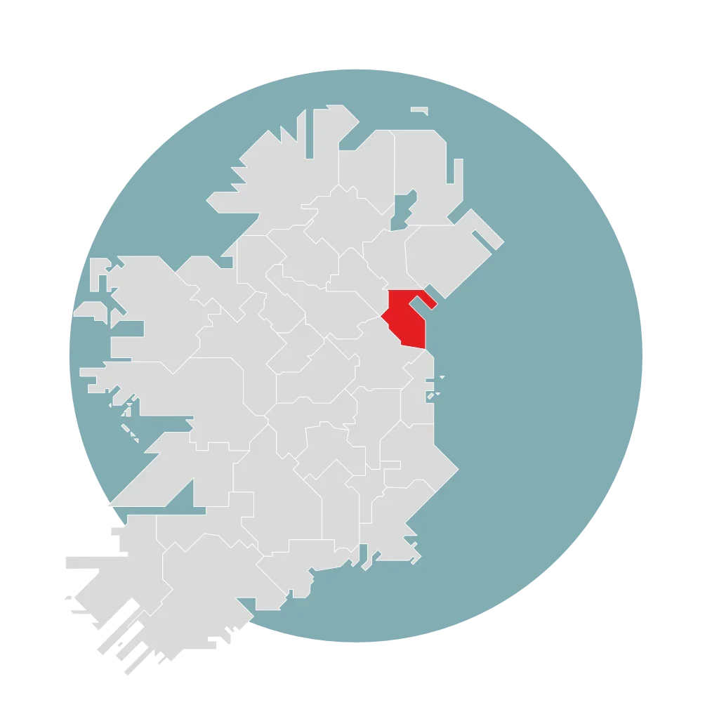Abstract map of county Louth