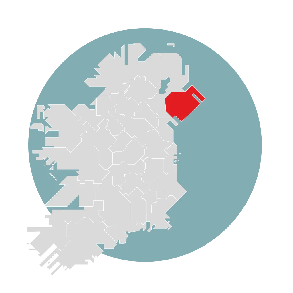 Abstract map of county Down