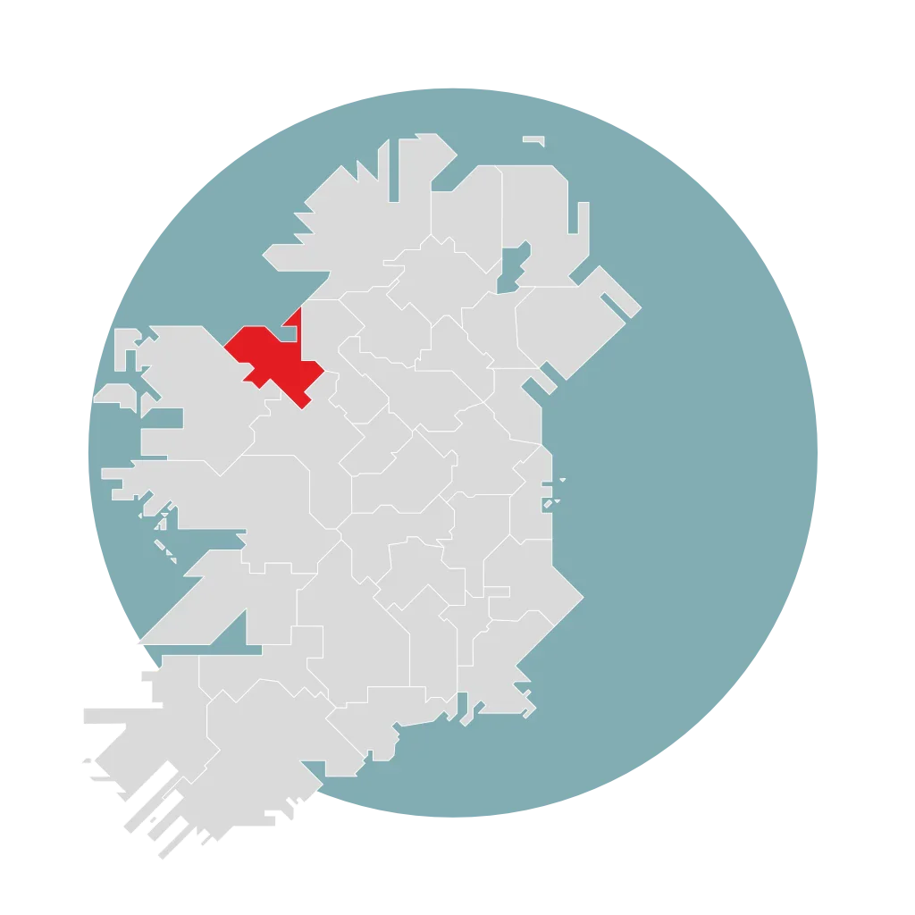 Abstract map of county Sligo