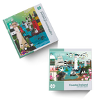 Two puzzle boxes featuring Coastal & Lighthouses of Ireland designs