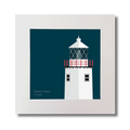 Illustration of Fanad Head lighthouse on a midnight blue background, mounted and measuring 30x30cm.