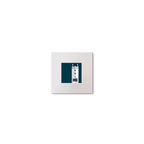 Illustration of Rathlin West lighthouse on a midnight blue background, mounted and measuring 10x10cm.