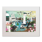 Illustrated wall art print inspired by our Coastal Ireland jigsaw