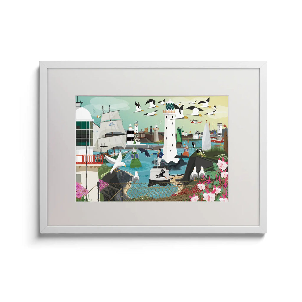 Framed wall art print inspired by our Coastal Ireland jigsaw