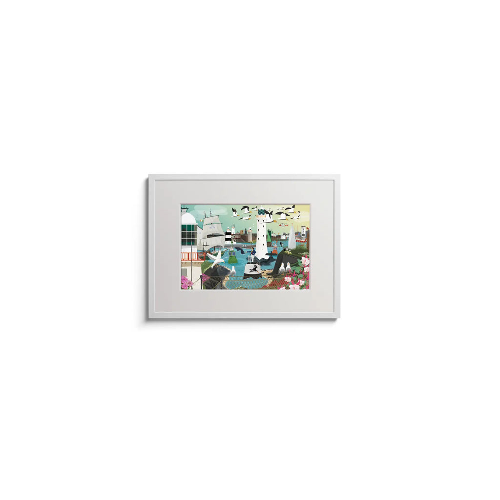 Framed wall art print inspired by our Coastal Ireland jigsaw