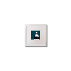 Illustration of Hook Head lighthouse on a midnight blue background,  in a white square frame measuring 10x10cm.