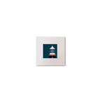 Illustration of Old Head of Kinsale lighthouse on a midnight blue background, mounted and measuring 10x10cm.