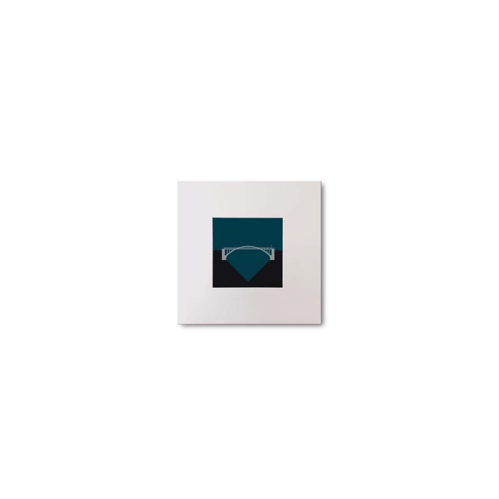 Artwork of Mizen Head  bridge on a midnight blue background