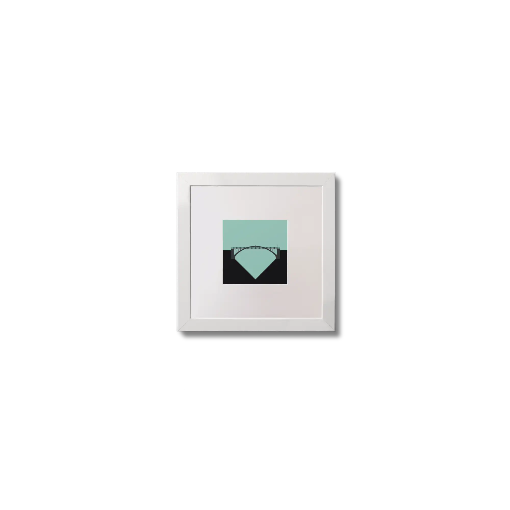 Artwork of Mizen Head  bridge on an ocean green background