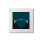 Artwork of Mizen Head  bridge on a midnight blue background