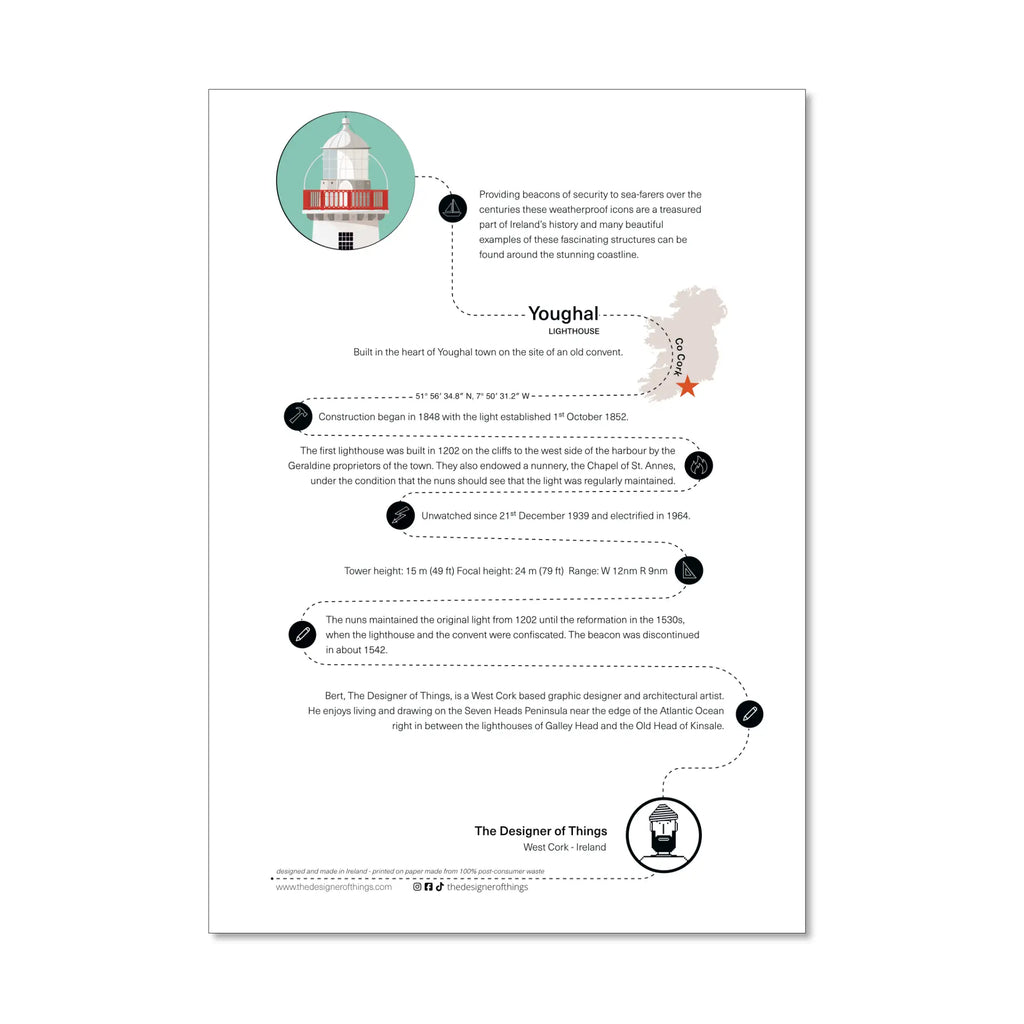 Youghal lighthouse, County Cork, Info Sheet