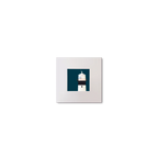 Illustration of inishowen lighthouse on a midnight blue background, mounted and measuring 10x10cm.