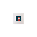 Illustration of Rosslare Harbour lighthouse on a midnight blue background, mounted and measuring 10x10cm.