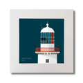 Illustration of Black Rock lighthouse on a midnight blue background, mounted and measuring 30x30cm.