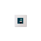 Illustration of Tory Island lighthouse on a midnight blue background, mounted and measuring 10x10cm.