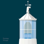 Illustration Dunree lighthouse on a midnight blue background