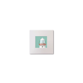Illustration Eagle Island lighthouse on an ocean green background, mounted and measuring 10x10cm.