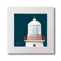 Illustration Eagle Island lighthouse on a midnight blue background, mounted and measuring 30x30cm.