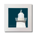 Illustration  Duncannon North lighthouse on a midnight blue background, mounted and measuring 30x30cm.
