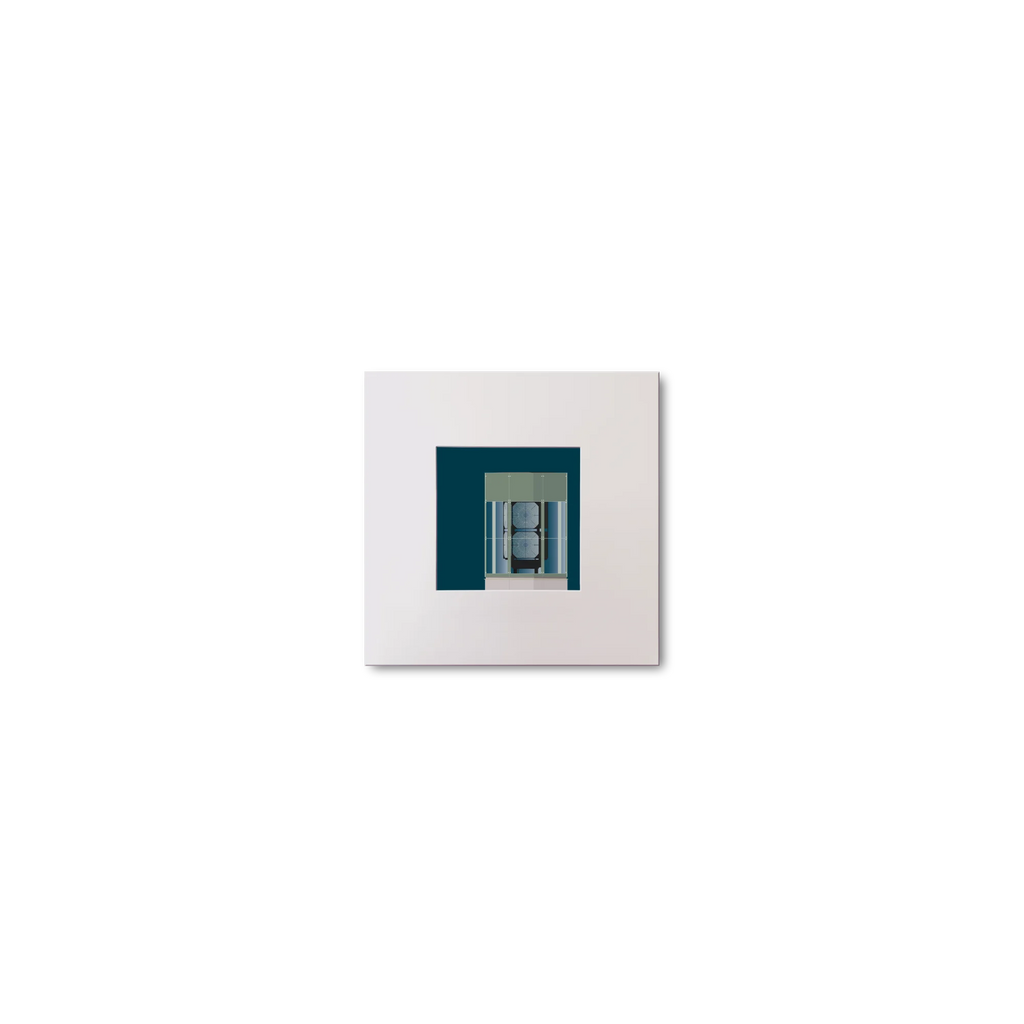 Illustration  The Great Light lighthouse on a midnight blue background, mounted and measuring 10x10cm.