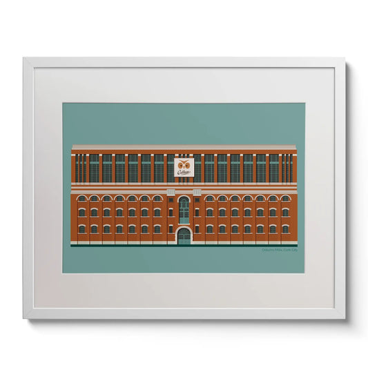 Framed art print of the Odlums Flour Mill in Cork, Ireland.