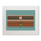 Mounted contemporary wall art of the abandoned Odlum's Flour Mill in Cork, Ireland.