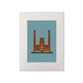 Mounted piece of wall art displaying the old Guinness brewery power plant in Dublin.