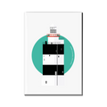 Hook Head Lighthouse Co. Wexford rectangular fridge magnet on white background with green circle design