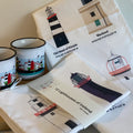 12 Lighthouses of Ireland tea towel (seconds)