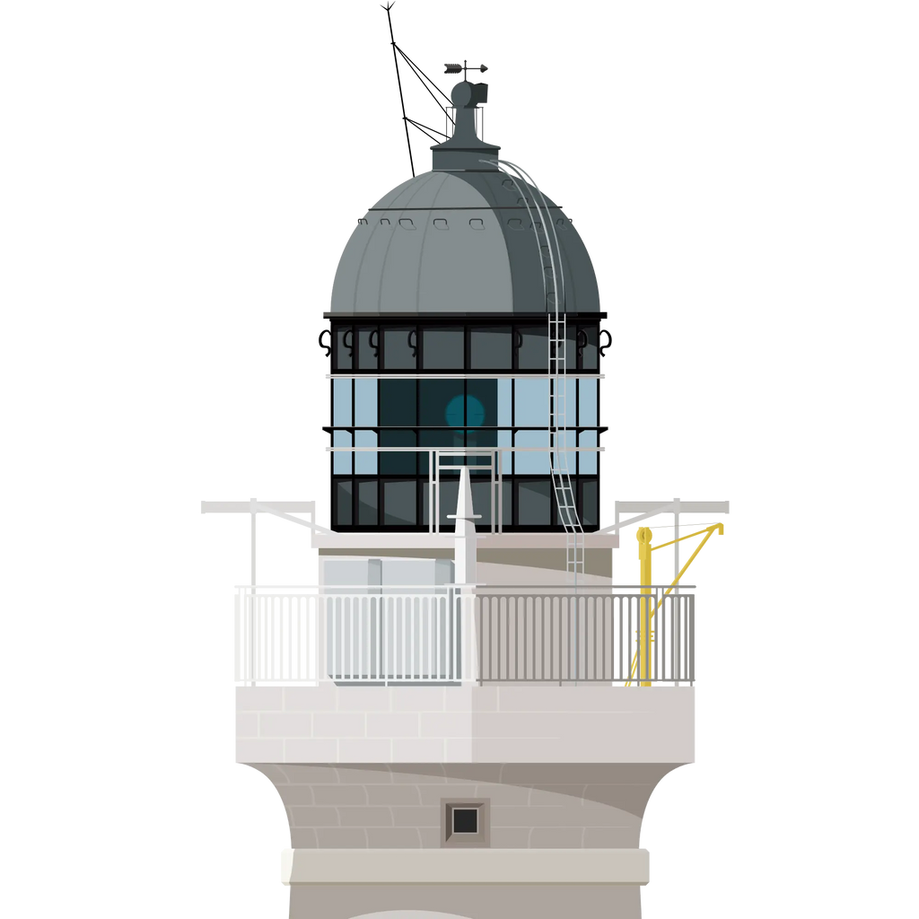 Detail of  an Illustration of a Scottish lighthouse