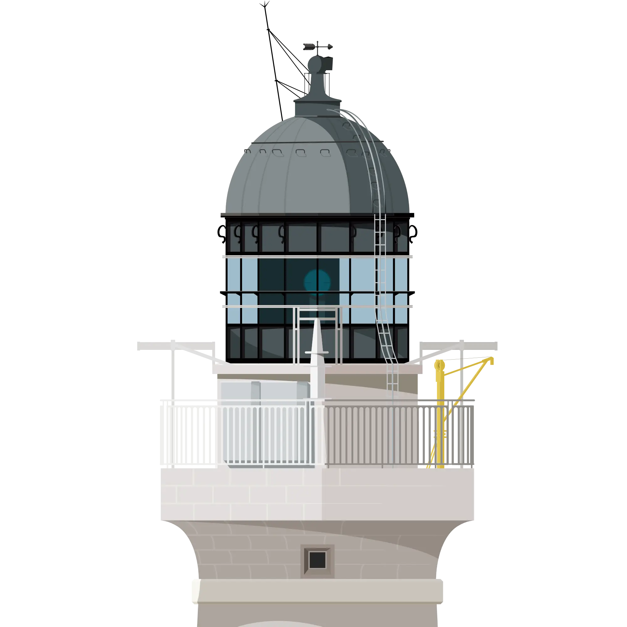 Detail of  an Illustration of a Scottish lighthouse