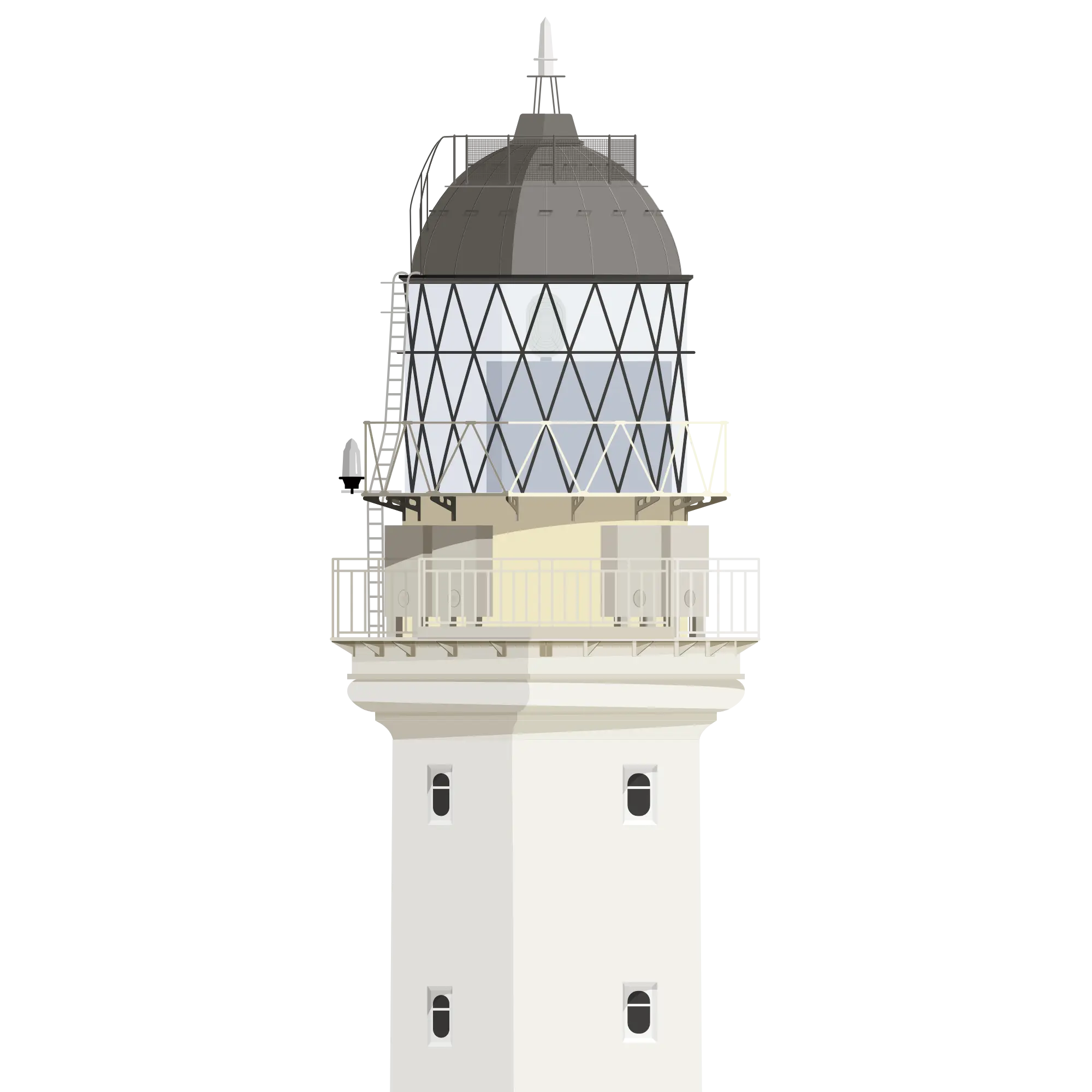 Detail of  an Illustration of a Scottish lighthouse