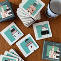 4 Coaster Set - Lighthouses of Ireland