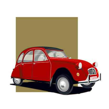 Illustration of a Citroën 2CV.