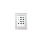 Illustration of the Great Lighthouses of Ireland on a white background inside light blue squares,  in a white frame measuring 15x20cm.