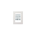 Illustration of the Great Lighthouses of Ireland on a white background inside light blue squares, mounted and measuring 15x20cm.