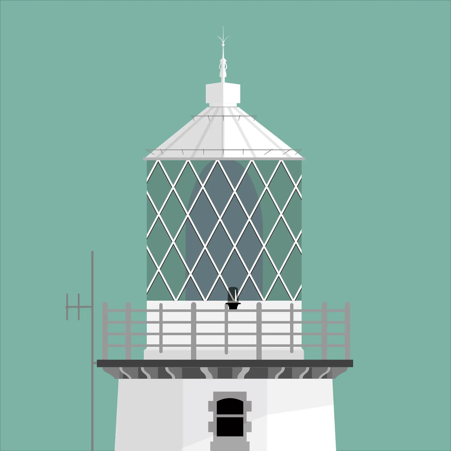 Blackhead lighthouse, County Antrim, Ireland detail
