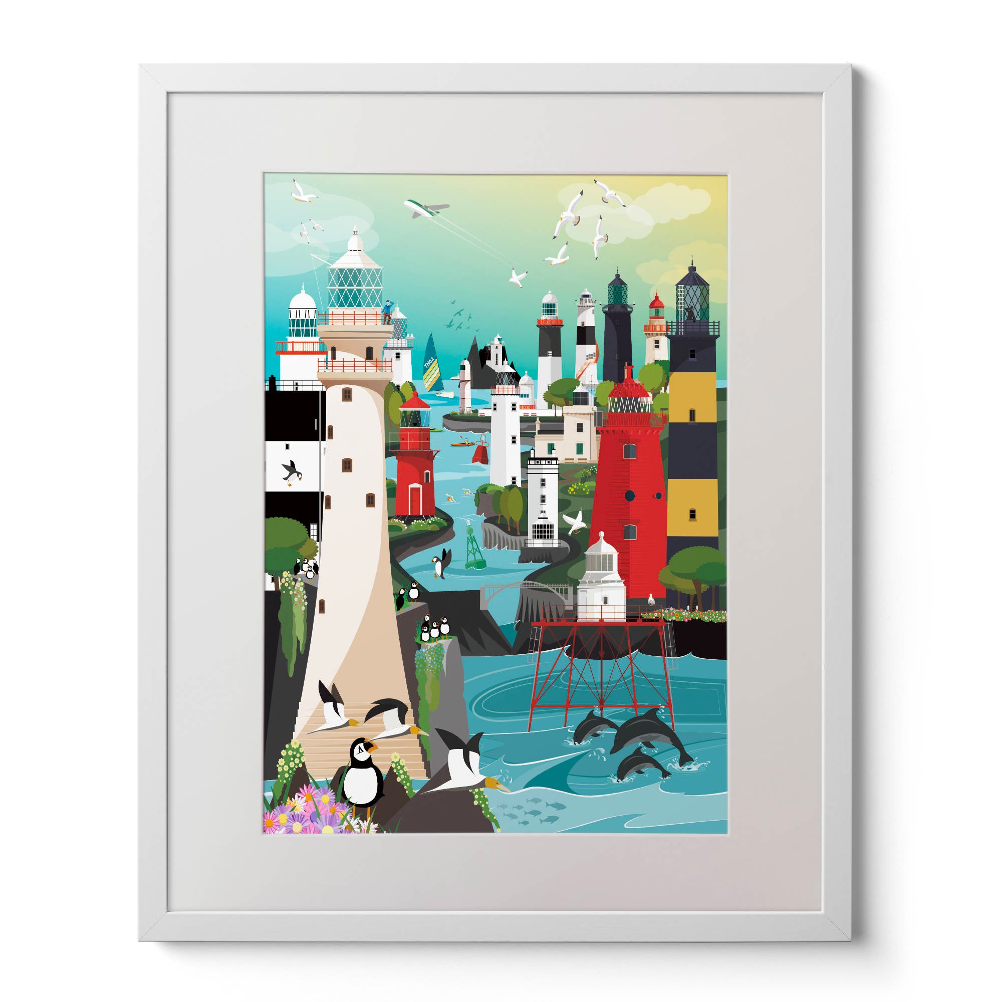 Lighthouses of Ireland Jigsaw print