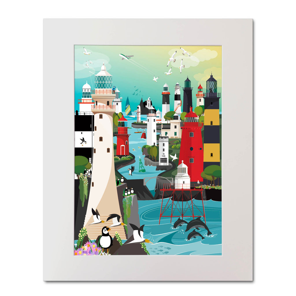 Lighthouses of Ireland Jigsaw print