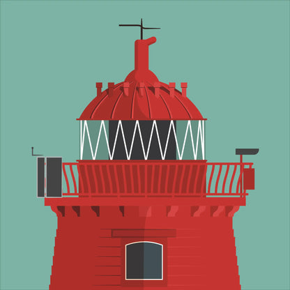 Poolbeg lighthouse, County Dublin, Ireland detail