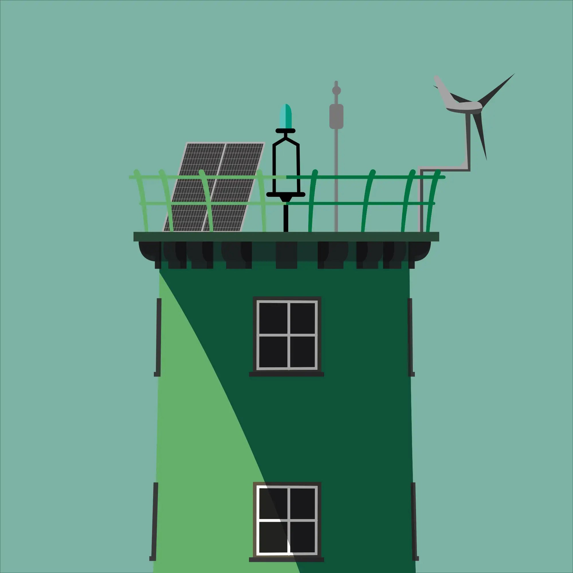 North Bull lighthouse, County Dublin, Ireland detail