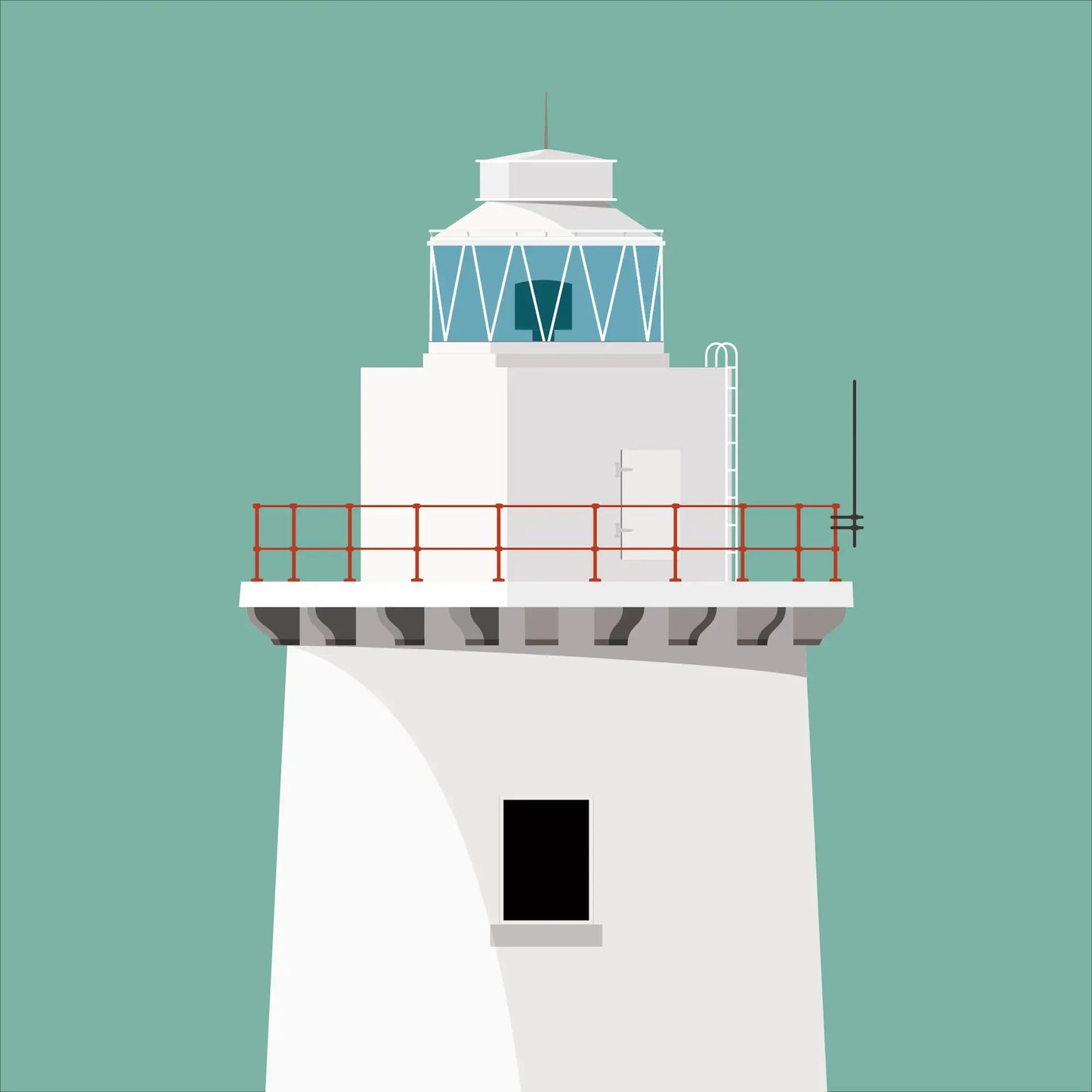 Ardnakinna lighthouse, County Cork, Ireland detail