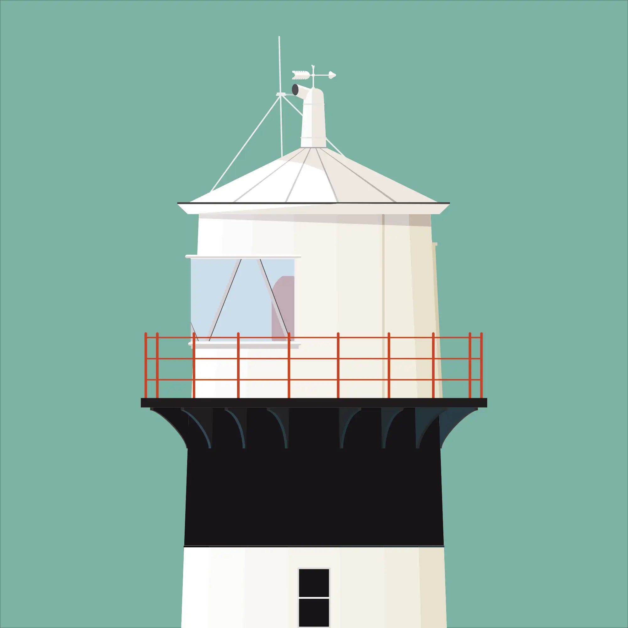 Inishowen lighthouse, County Donegal, Ireland detail