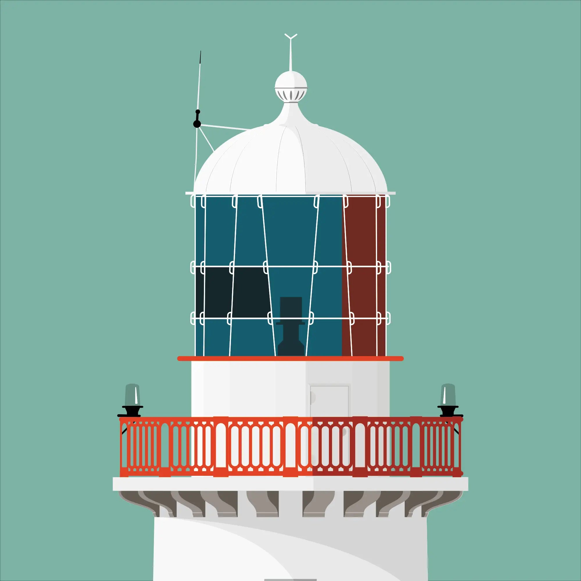 Black Rock lighthouse, County Mayo, Ireland detail