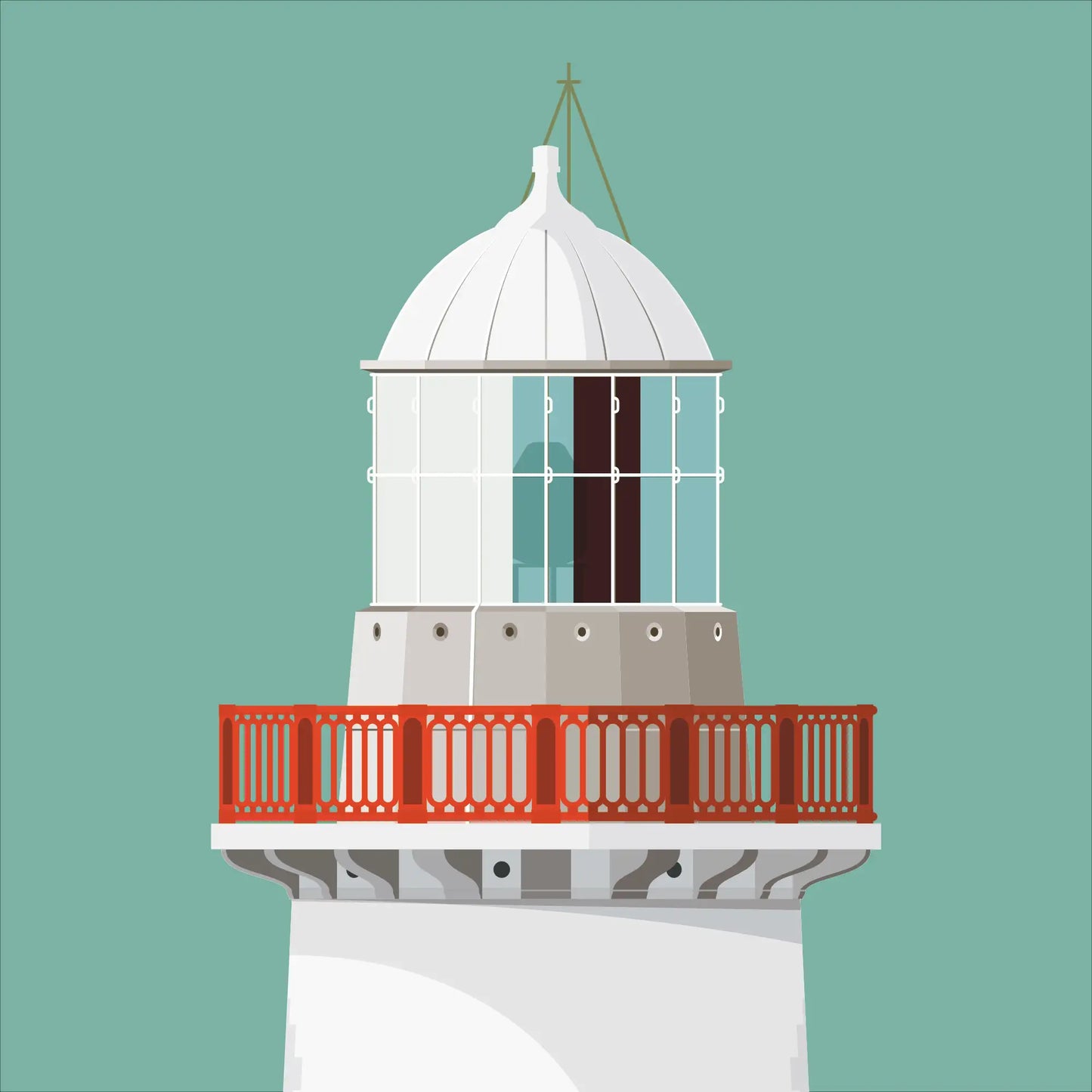 Ballinacourty lighthouse, County Waterford, Ireland detail